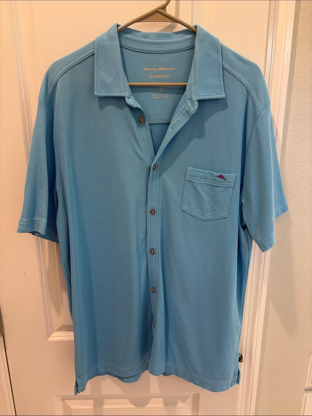 Tommy Bahama Light Blue Short-Sleeve Button-Down Shirt